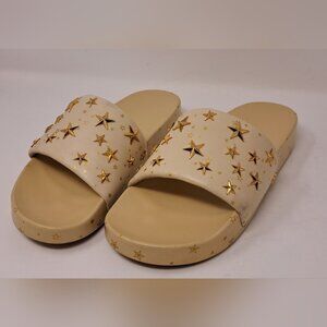Tory Burch Women's Star Studded Sandals Slides Leather 8 US
